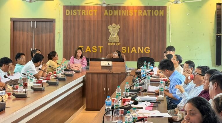 East Siang DC reviews infrastructure projects, welfare schemes