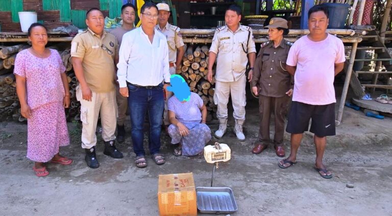 Woman held with suspected ganja