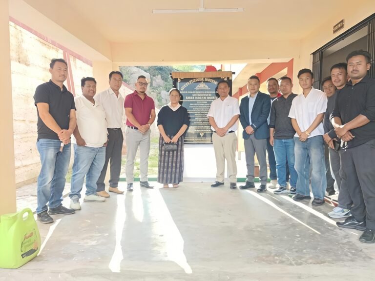 Lungla MLA reviews sports development, inspects indoor sports hall at Moyu