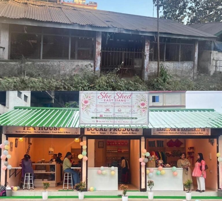 Tasing inaugurates SHG livelihood market shed in Pasighat