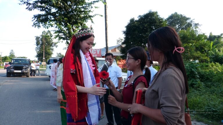 Warm welcome accorded to Miss Universe Arunachal 1st runner-up Anchali Peyang