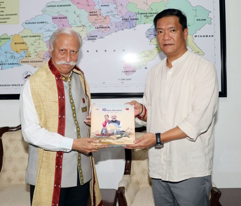 Guv congratulates Khandu govt on 10 years in office