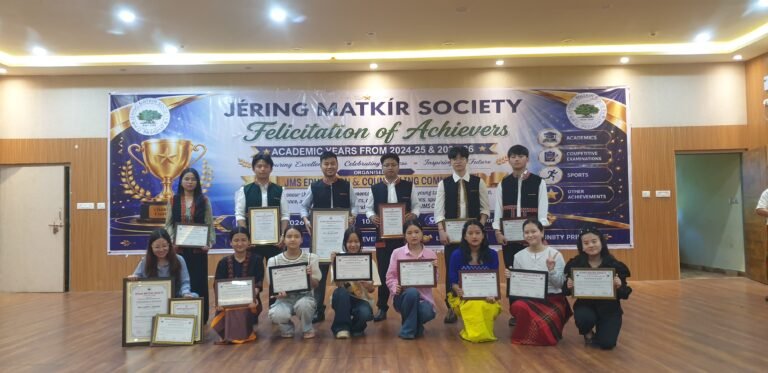 Jering Matkir Society felicitates 42 achievers, inspires youth to excel