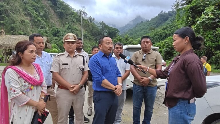 Jini inspects landslide-hit Akajan-Likabali-Bame road
