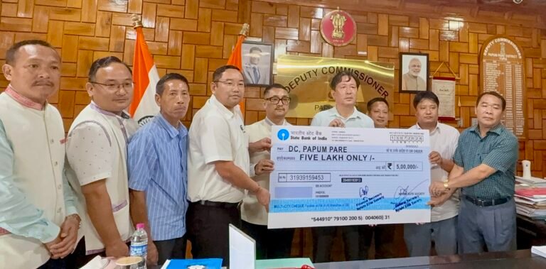 NES donates Rs 5 lakh for Papum Pare flood relief