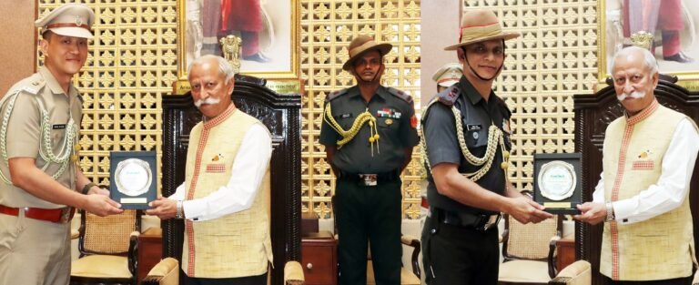 Guv honours Ramesh Chand, Torum Makcha for service at Lok Bhavan