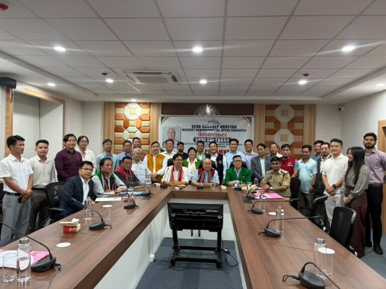 Tagak reviews development projects in Upper Subansiri